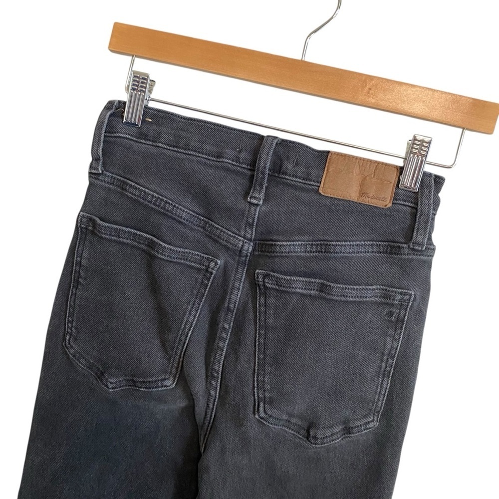 Madewell Washed Black Raw Hem High Rise The Perfect Vintage Jean 25 Tall Long - Picture 6 of 8